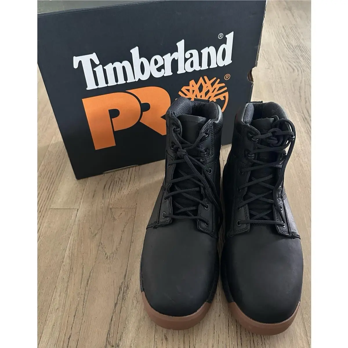 Timberland Pro Montauk 6 Steel Safety Toe Men`s 12 Black Leather Work Boots