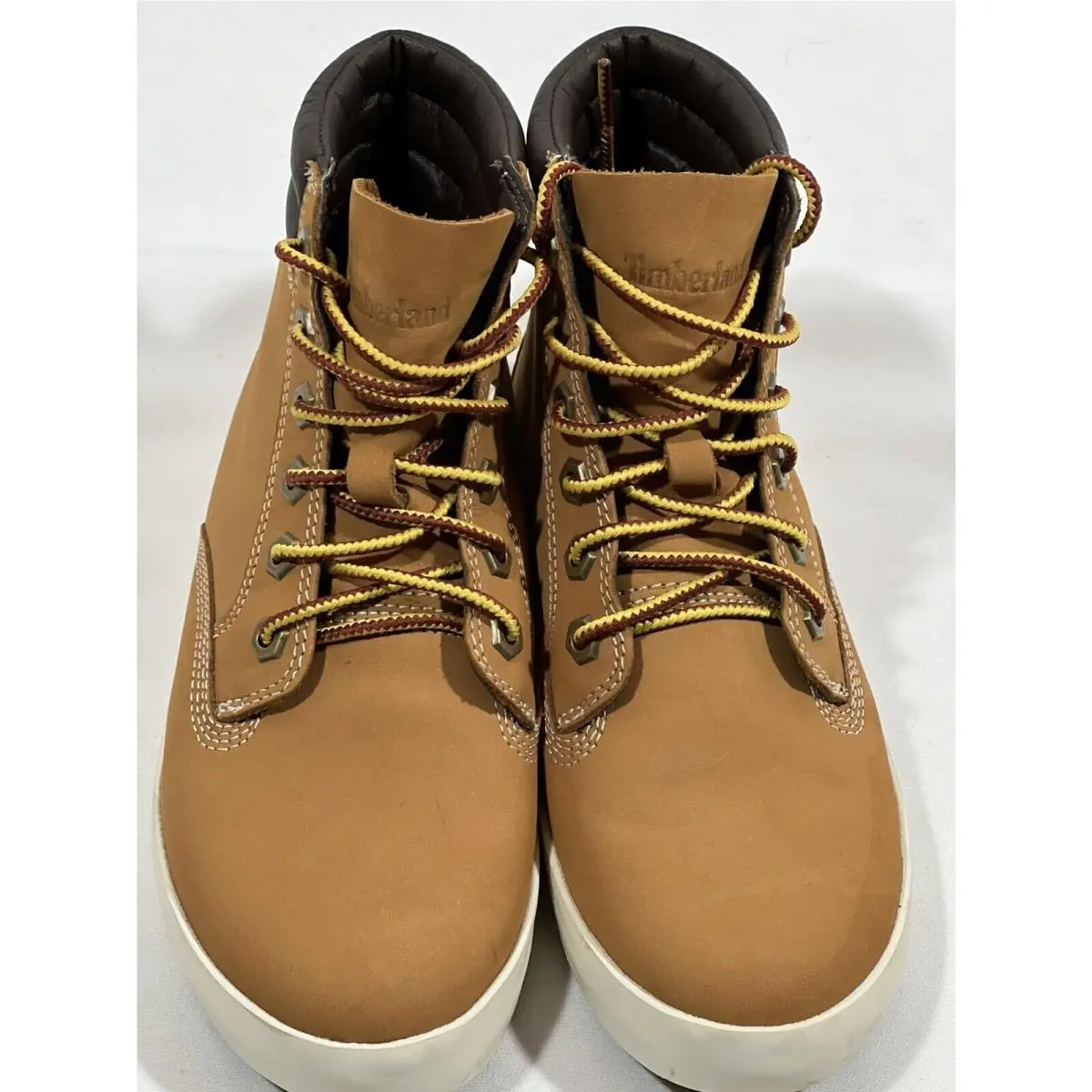 Timberland High Top Ankle Boots Women Size 6 Wheat Nubuck Sneakers Comfort Shoes