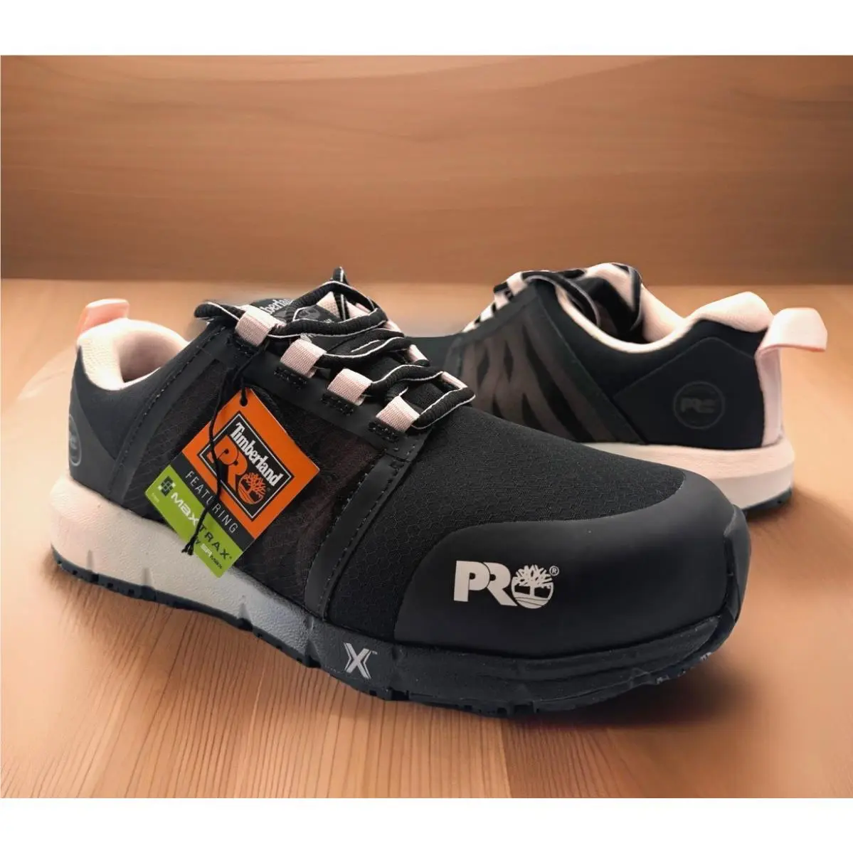 Women’s 7.5M Timberland Pro Work Shoes Steel Toe Slip Resistant Black