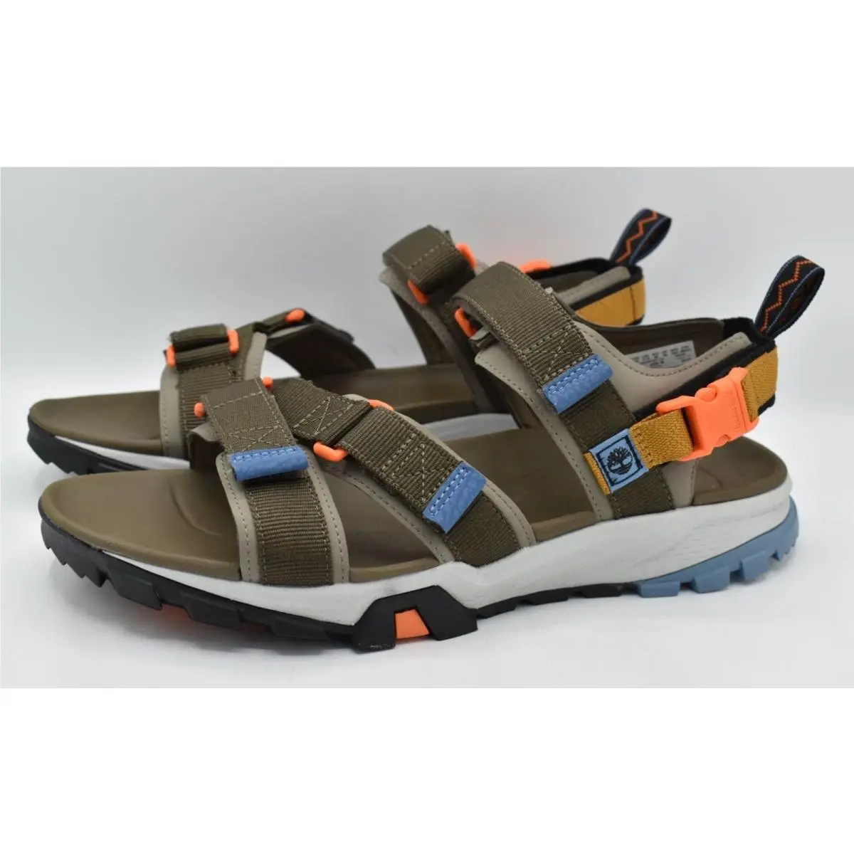 Timberland Mens Size 12 Garrison Trail Strap Brown Grey Open Toe Sandals Shoes