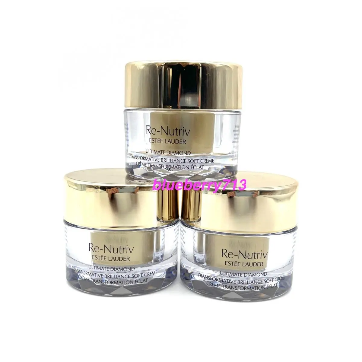 3 x Estee Lauder Re-nutriv Ultimate Diamond Transformative Soft Creme 0.5 oz