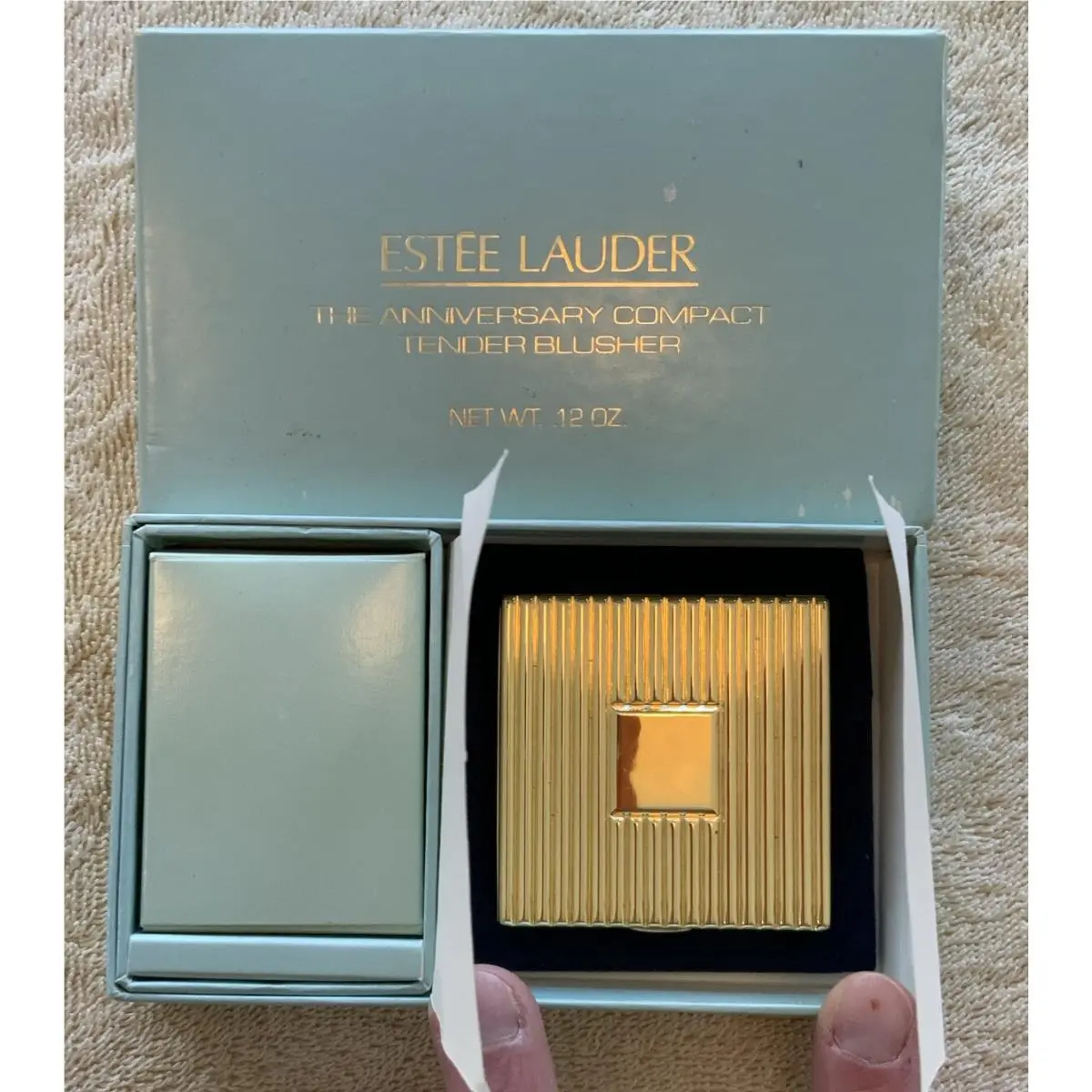 Vintage Estée Lauder Anniversary Compact - Tender Blusher in Packaging