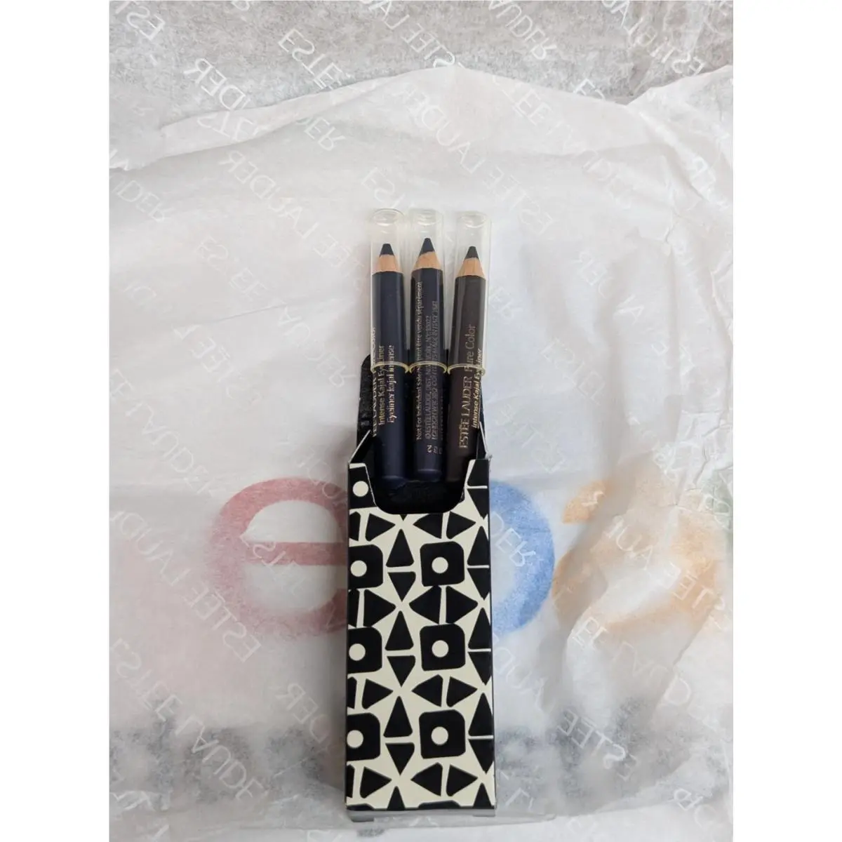 3x Estee Lauder Pure Color Intense Kajal Eyeliner 02 03 04 Blackend Black Travel