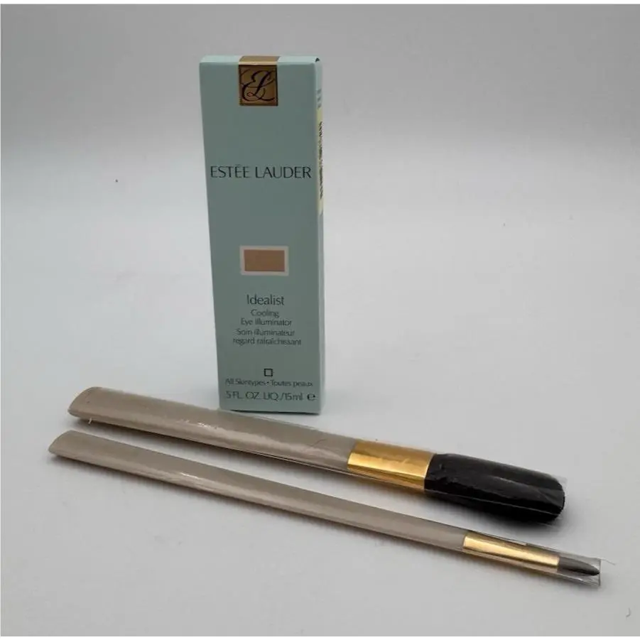 Estée Lauder Idealist Cooling Eye Illuminator 0.5 oz 15ml Light-medium + Brushes