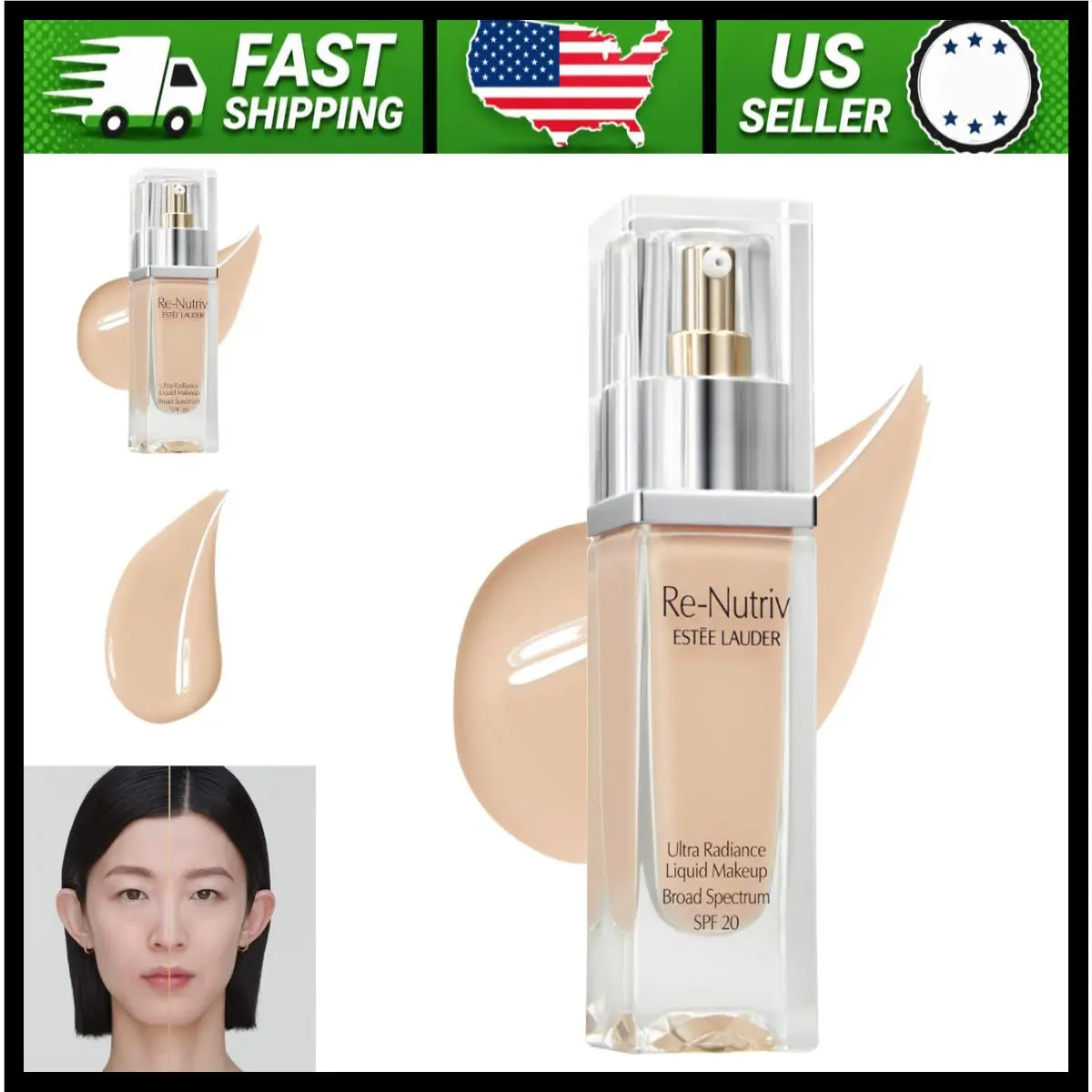 Estée Lauder Re-nutriv Ultra Radiance Liquid Foundation Spf 20 1 Fl Oz