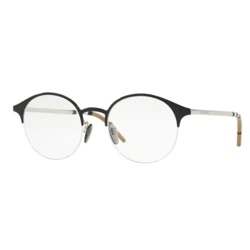 Burberry Eyeglass Frames BE 1328 1276 Black/silver Size 56
