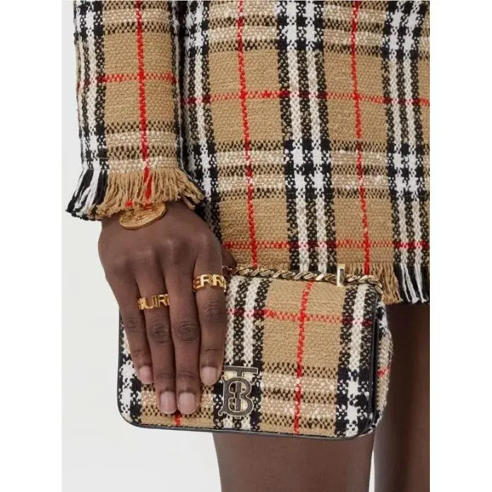 Burberry Mini Lola Boucle Check Crossbody Bag / Shoulder Bag