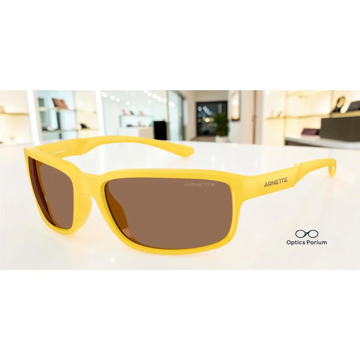 AN4373 304273 Matte Ochre Dark Brown 62 mm Men`s Sunglasses by Arnette