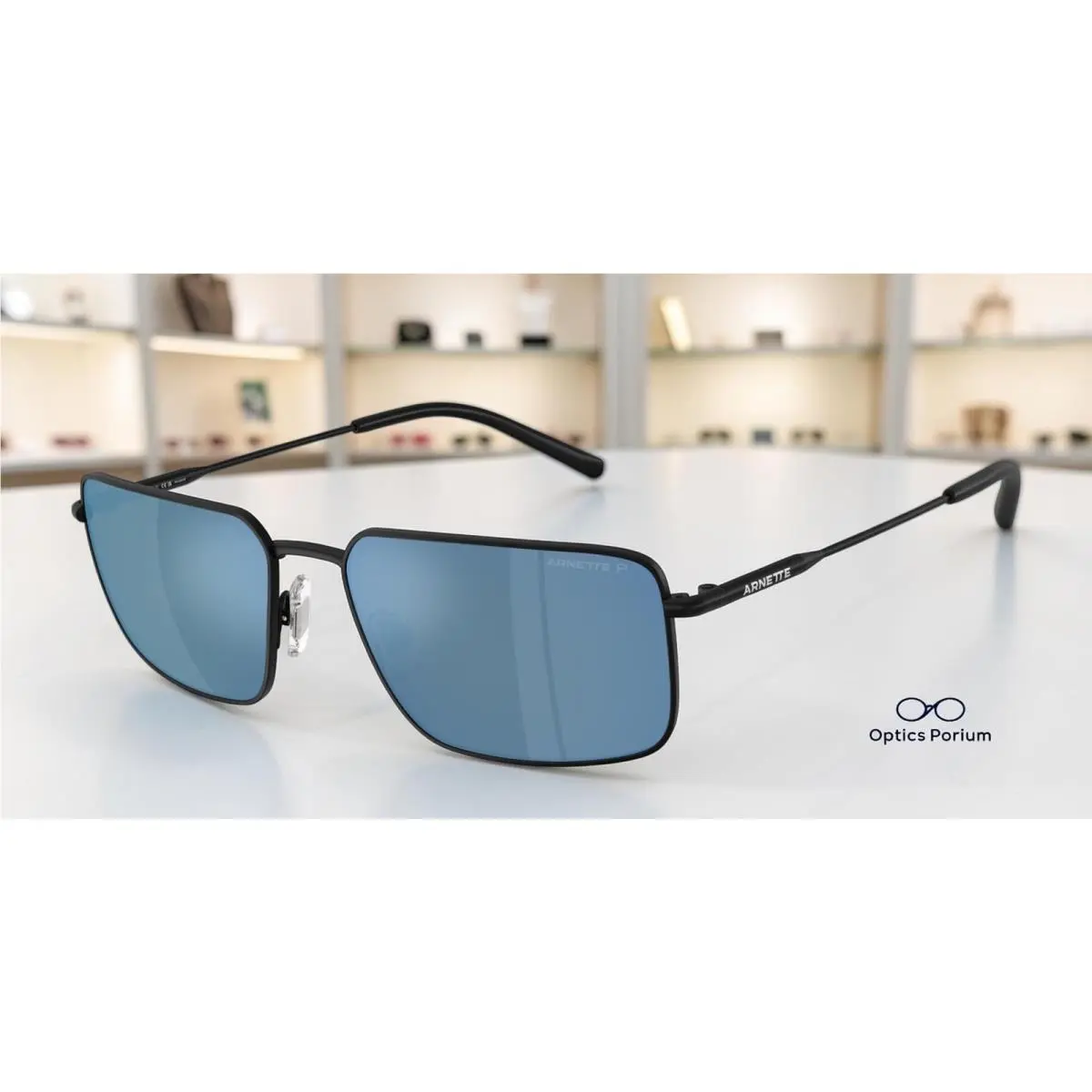AN3095 737 22 Mt Black Grey Mirror Water Polarized 58mm Men`s Sunglasses by Arnette