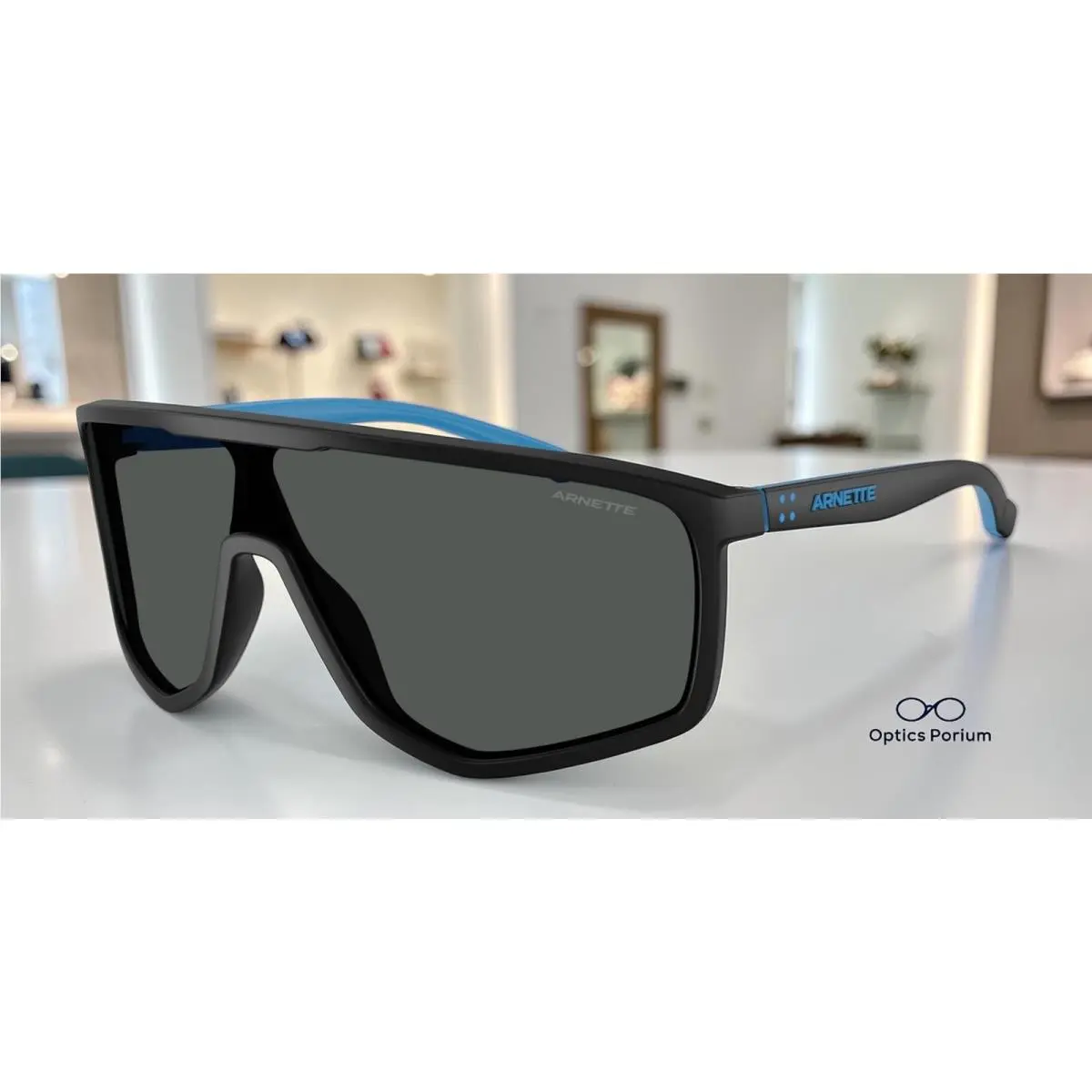 AN4360 275887 Stripe m Black Dark Grey 36 mm Men`s Sunglasses by Arnette