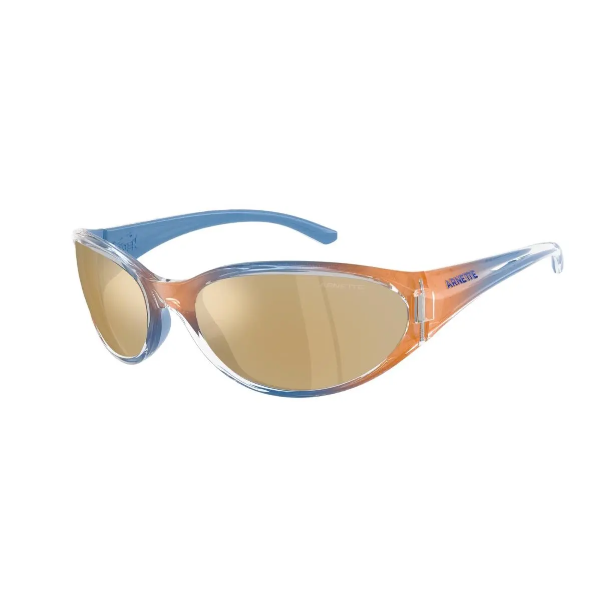 AN4368 30367P Raven Flashcoat Orange Brn Mirror Gold 64mm Men Sunglasses by Arnette