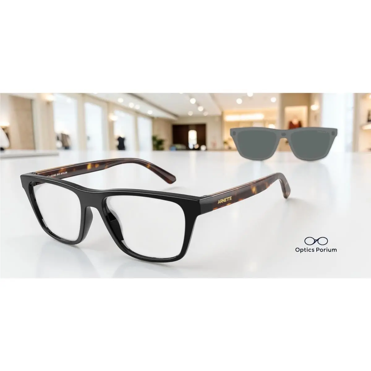 Arnette AN4376 30451W Black Clear 55 mm Men`s Sunglasses
