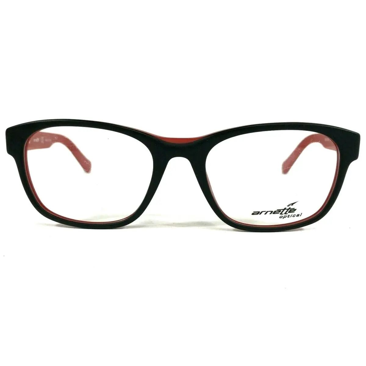 Eyeglasses Frames Selector 7081 1135 Black Red Round 52-19-140 by Arnette