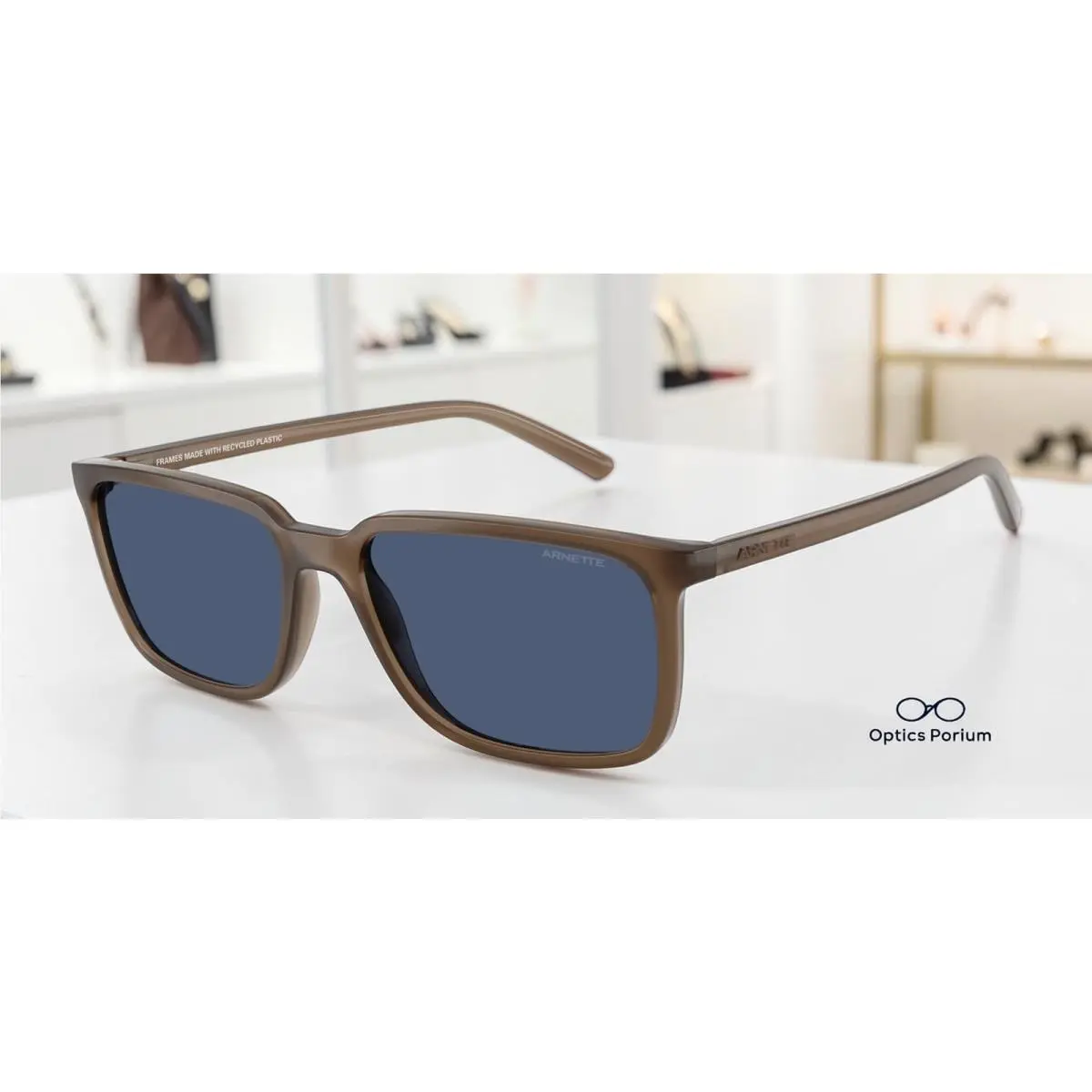 AN4364 299780 Dinsky Opaline Tobacco Dark Blue 57 mm Men`s Sunglasses by Arnette