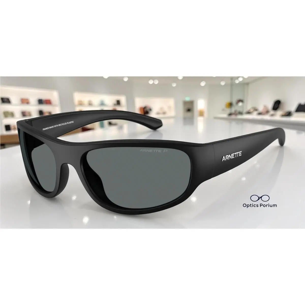 AN4361 290081 Gondo Black Dark Grey Polarized 61 mm Men`s Sunglasses by Arnette