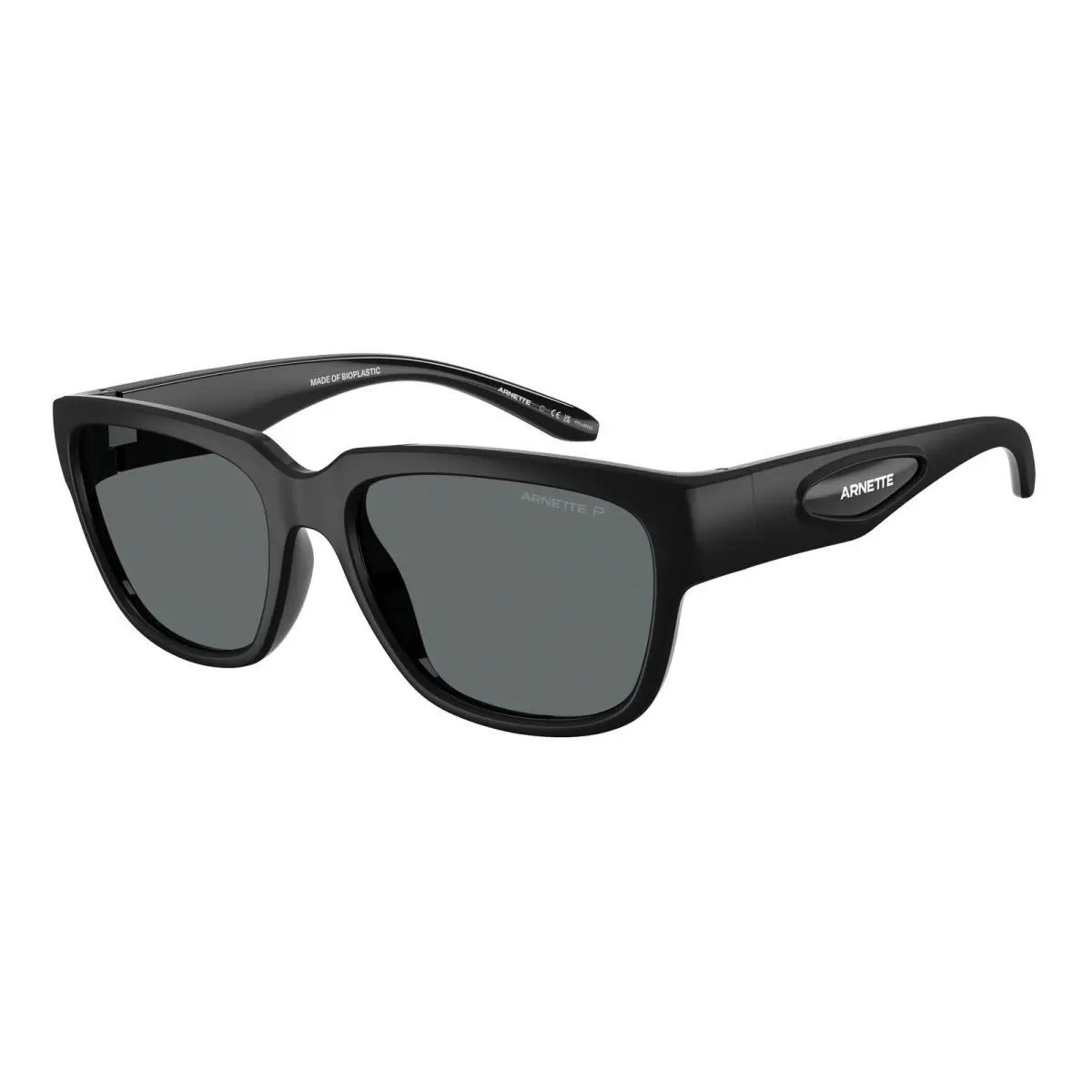 AN4366 300281 Bounce Black Dark Grey Polarized 56 mm Men`s Sunglasses by Arnette
