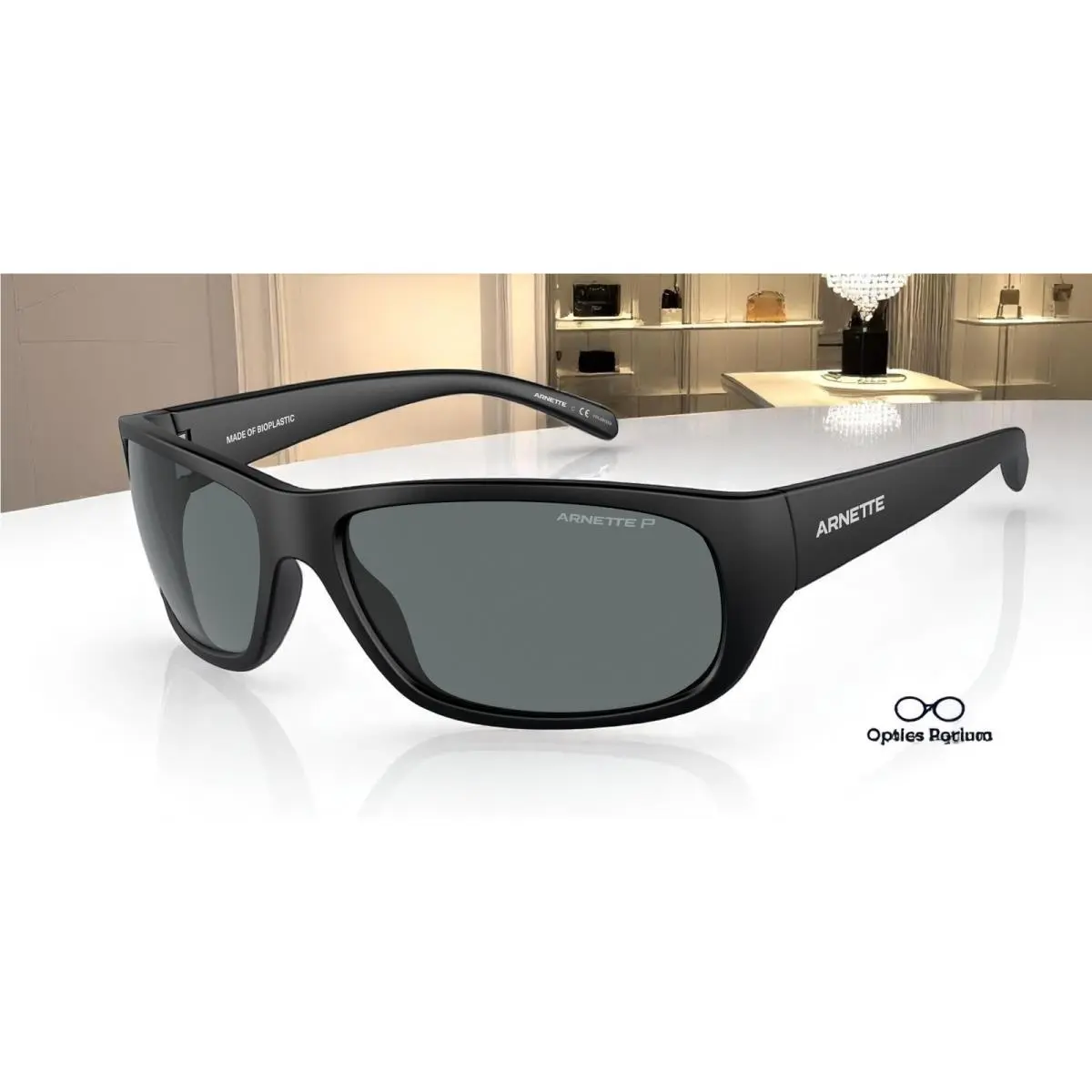 Uka-uka AN4290 275881 Mt Black Polarized Dk Grey 63 mm Men`s Sunglasses by Arnette