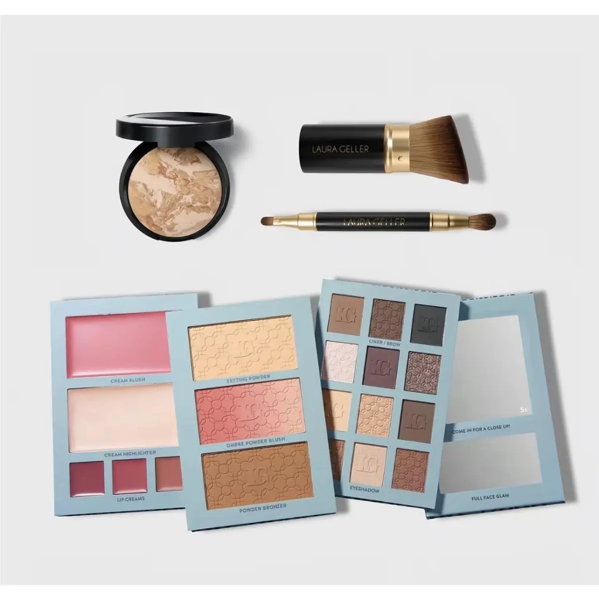 Rsvp Yes Full Face Kit Medium 4PC Makeup Set W/brushes by Laura Geller