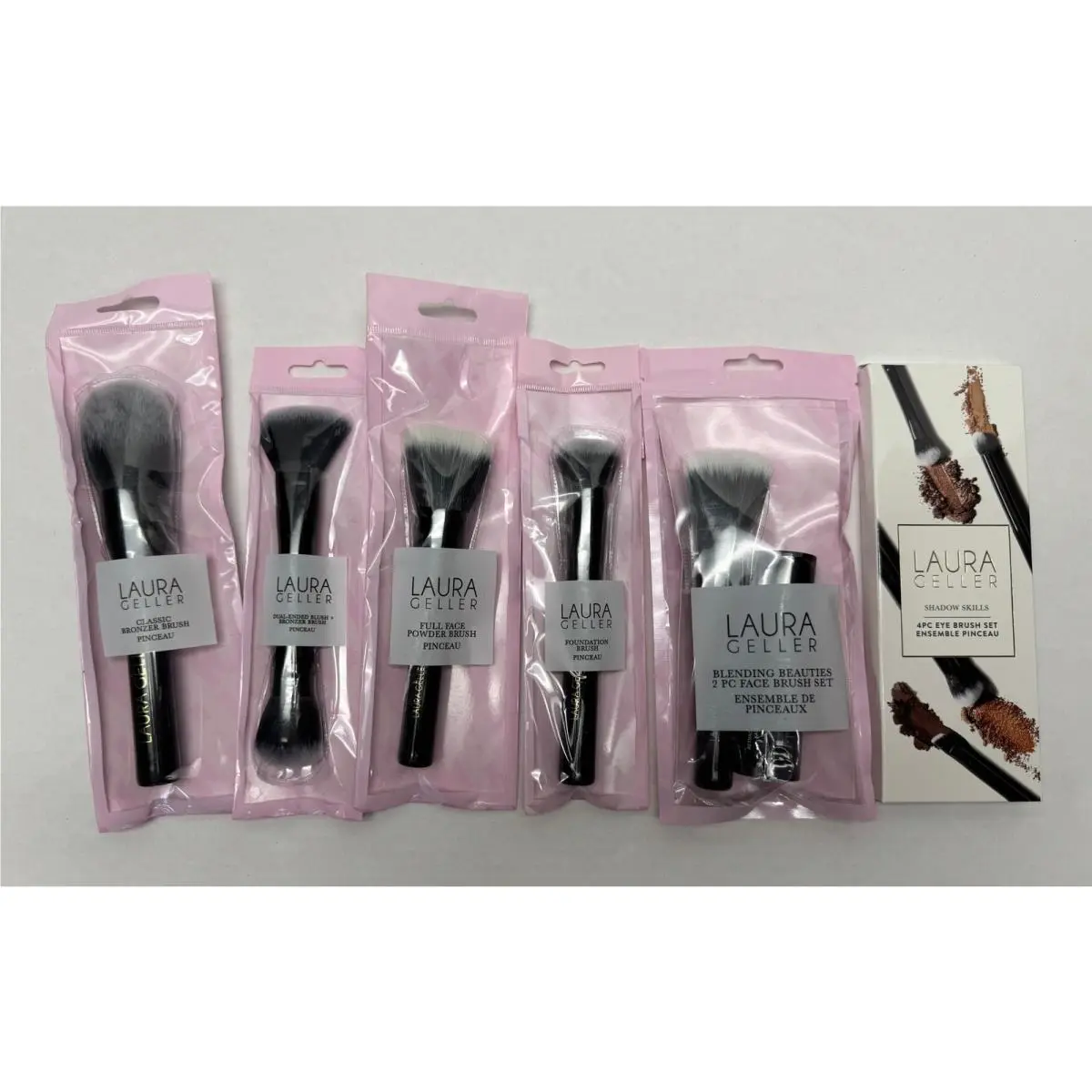 Set of 5 Face Brushes and 4pc Eyeshadow Brushes 85B by Laura Geller