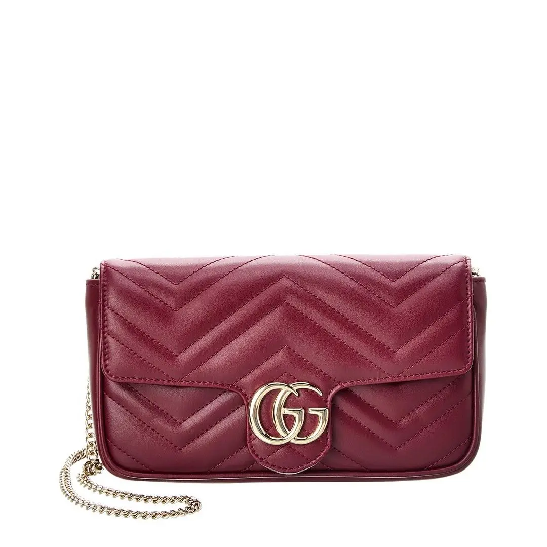 Gg Marmont Mini Leather Shoulder Bag Women`s Os by Gucci