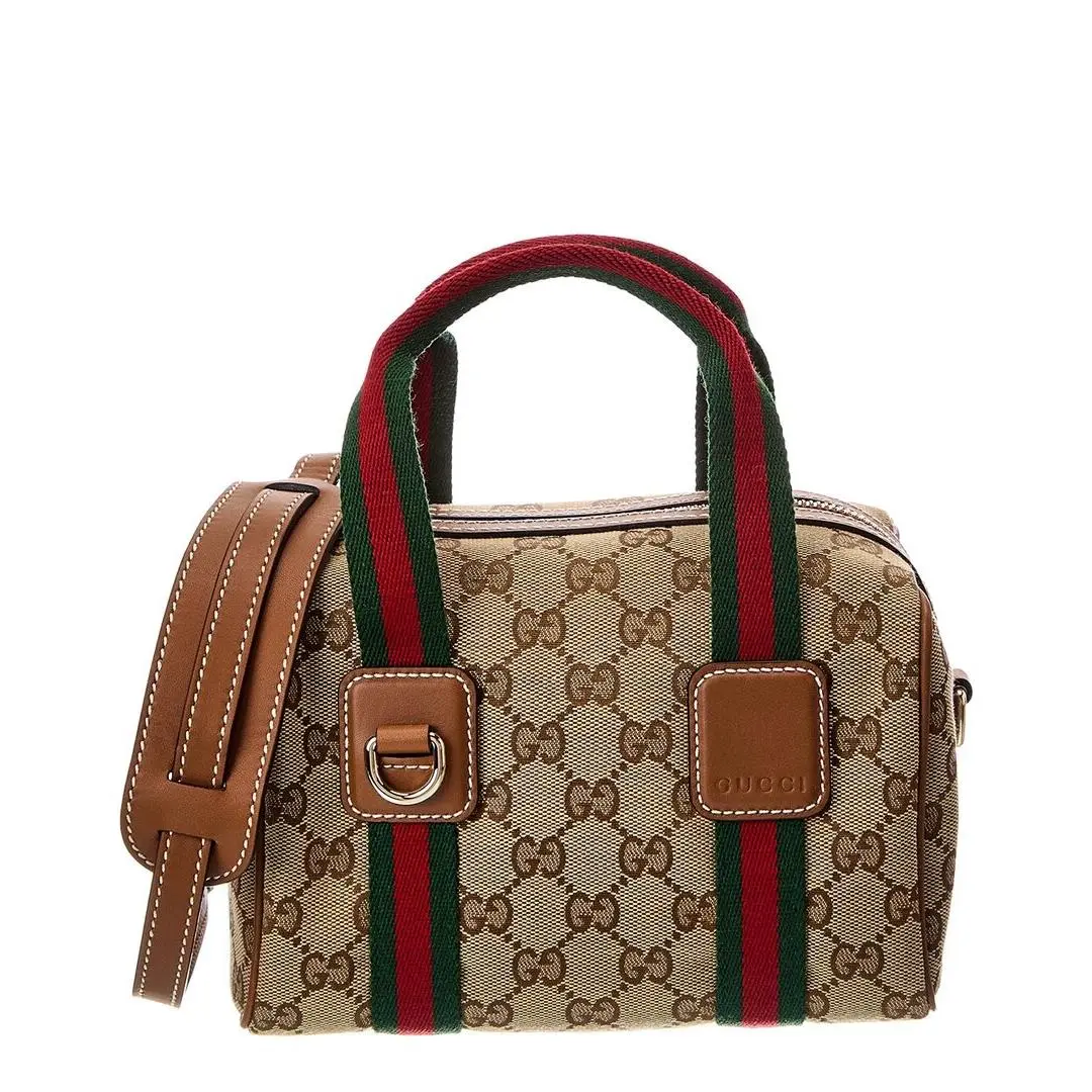 Gg Web Supreme Mini Canvas Shoulder Bag Women`s Beige Os by Gucci