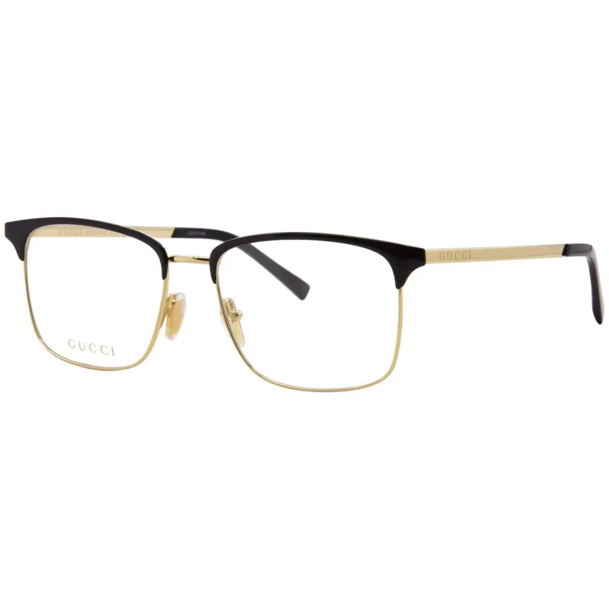 GG2135O 004 Eyeglasses Frame Men`s Gold Full Rim Rectangle Shape 56mm by Gucci