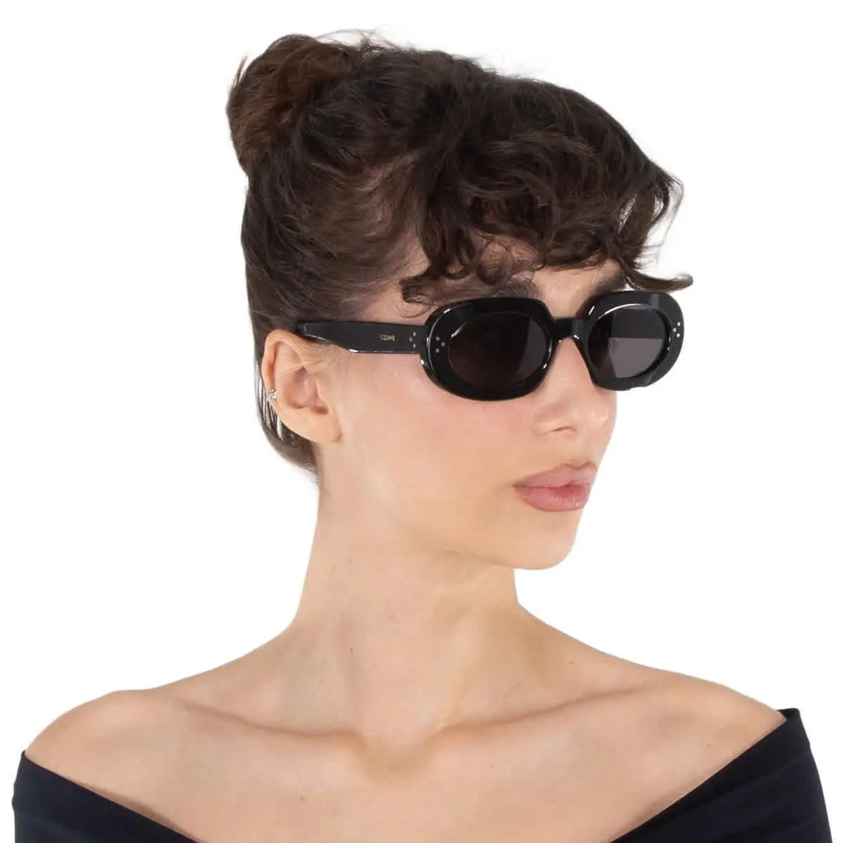 Bold 3 Dots Grey Cat Eye Ladies Sunglasses CL40276U 01A 54 CL40276U 01A by Celine