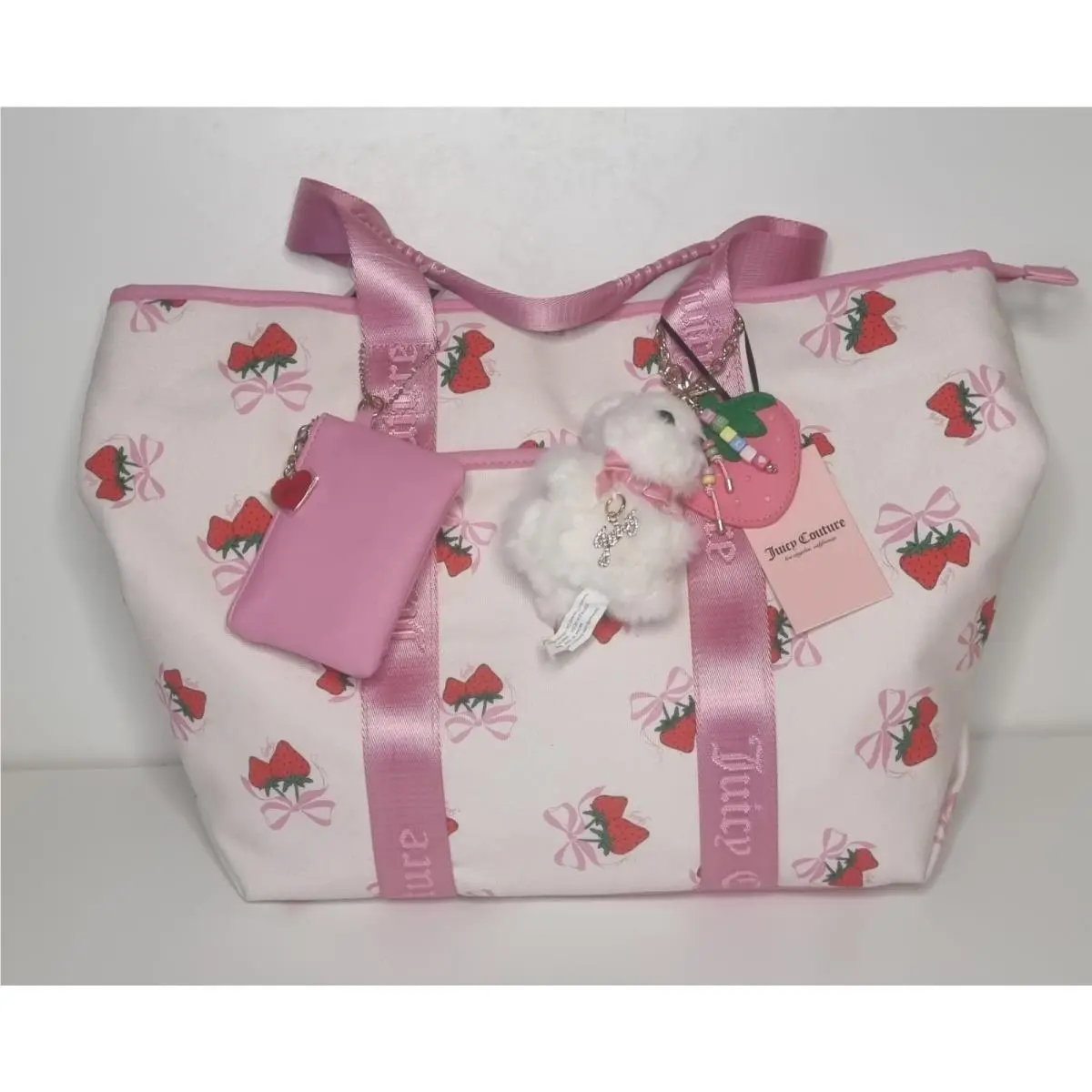Juicy Couture Strawberry Festival Tote Bag Daydreamer White