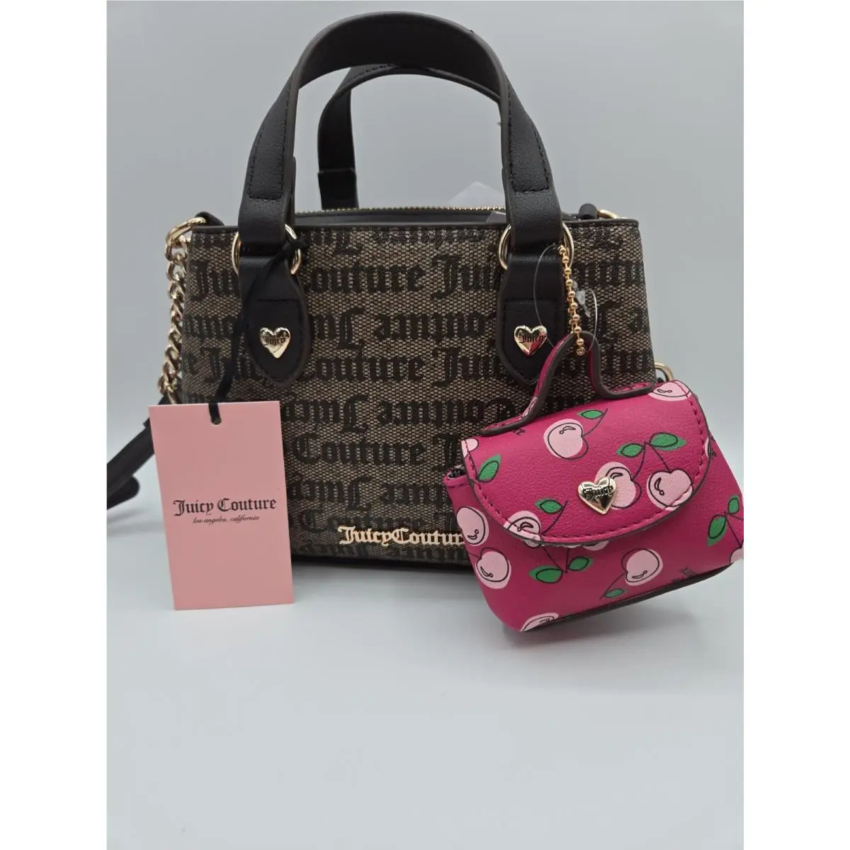 Juicy Couture Small Satchel Crossbody Bag /triple Compartments/tiny Purse