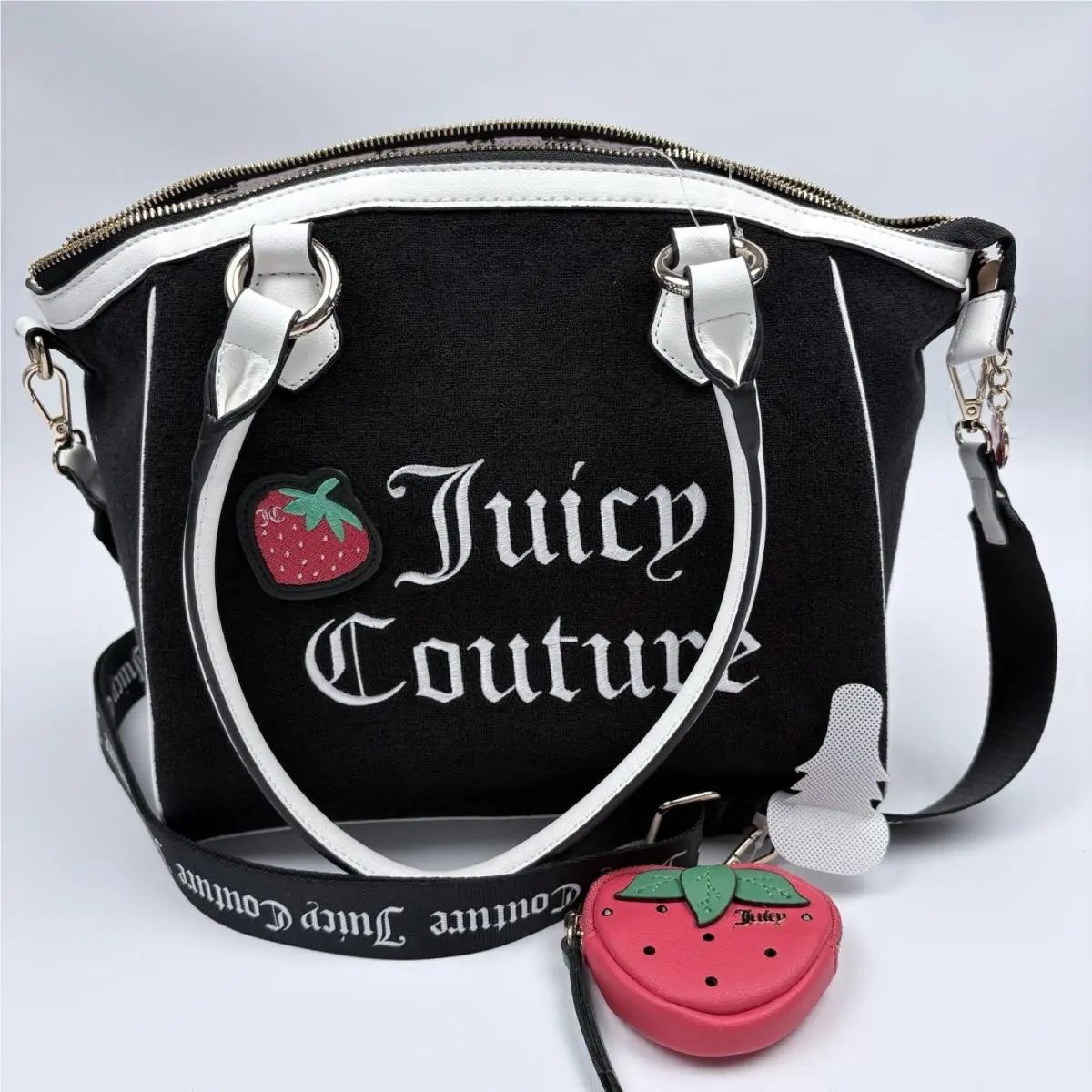 Juicy Couture Sweet N Juicy Strawberry Black Liquorice Tote Bag