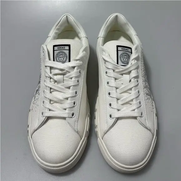 Versace La Greca Crystal Logo Sneakers White Women’s EU 39.5/US 9.5