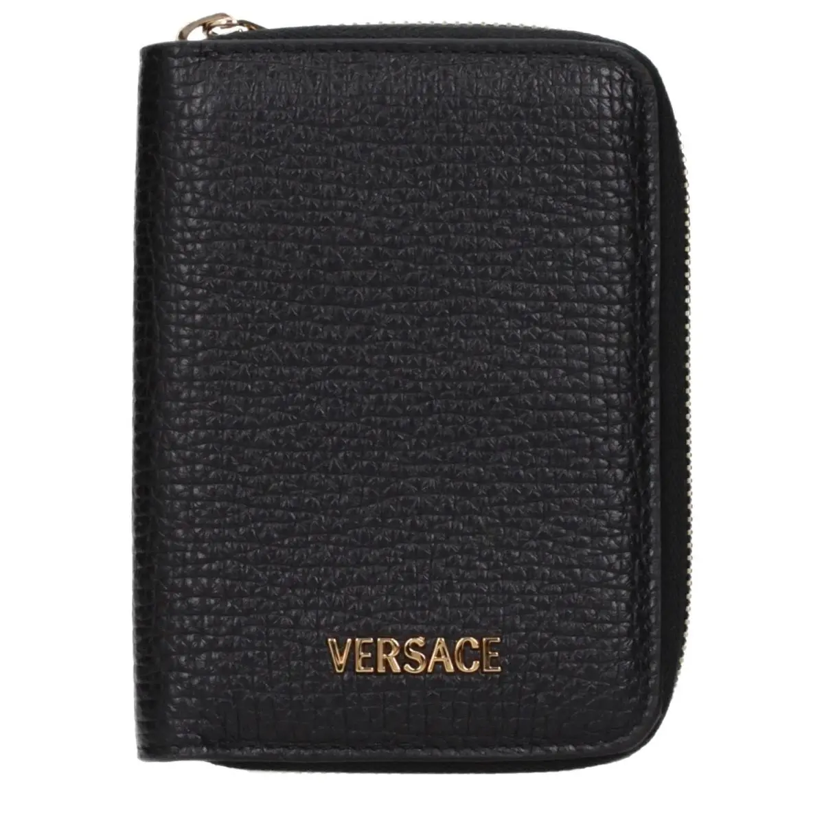 Versace Black Leather Wallet - VE15589157437705BT