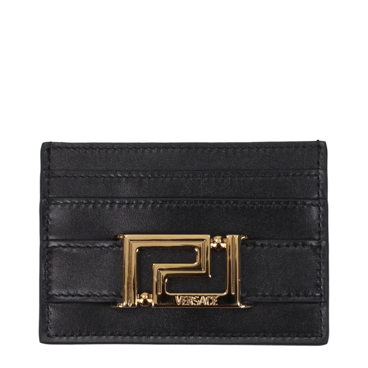 Versace Black Leather Cardholder - VE15589155143945BT