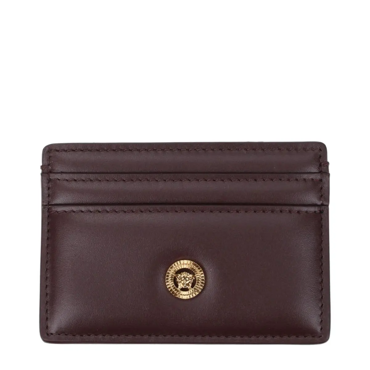 Versace Brown Leather Cardholder - VE15589153440009BT