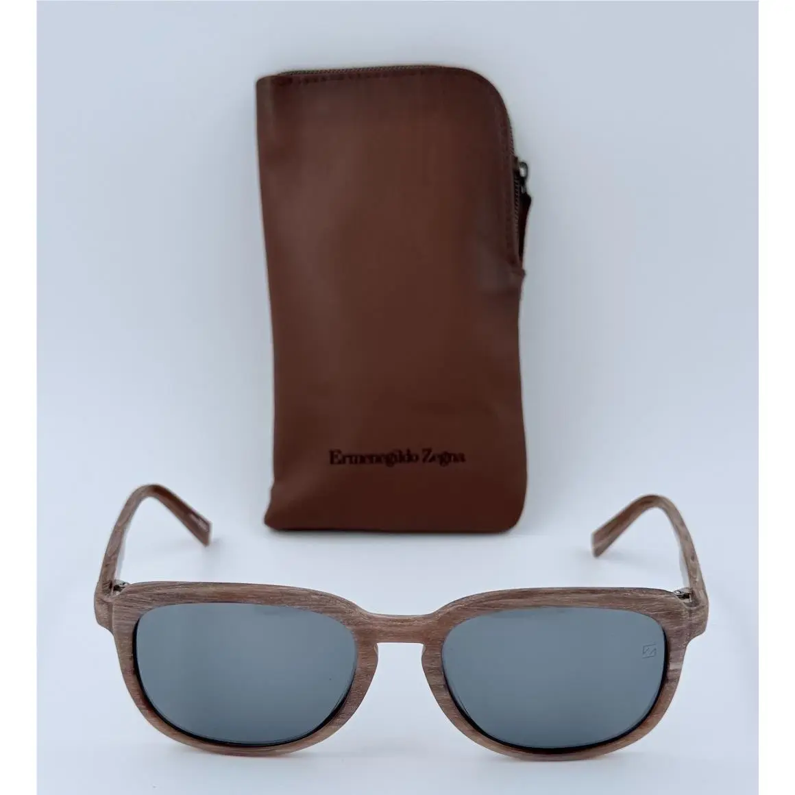 Couture ZC0028 47V Sunglasses Wood Grain Men`s Italy by Ermenegildo Zegna