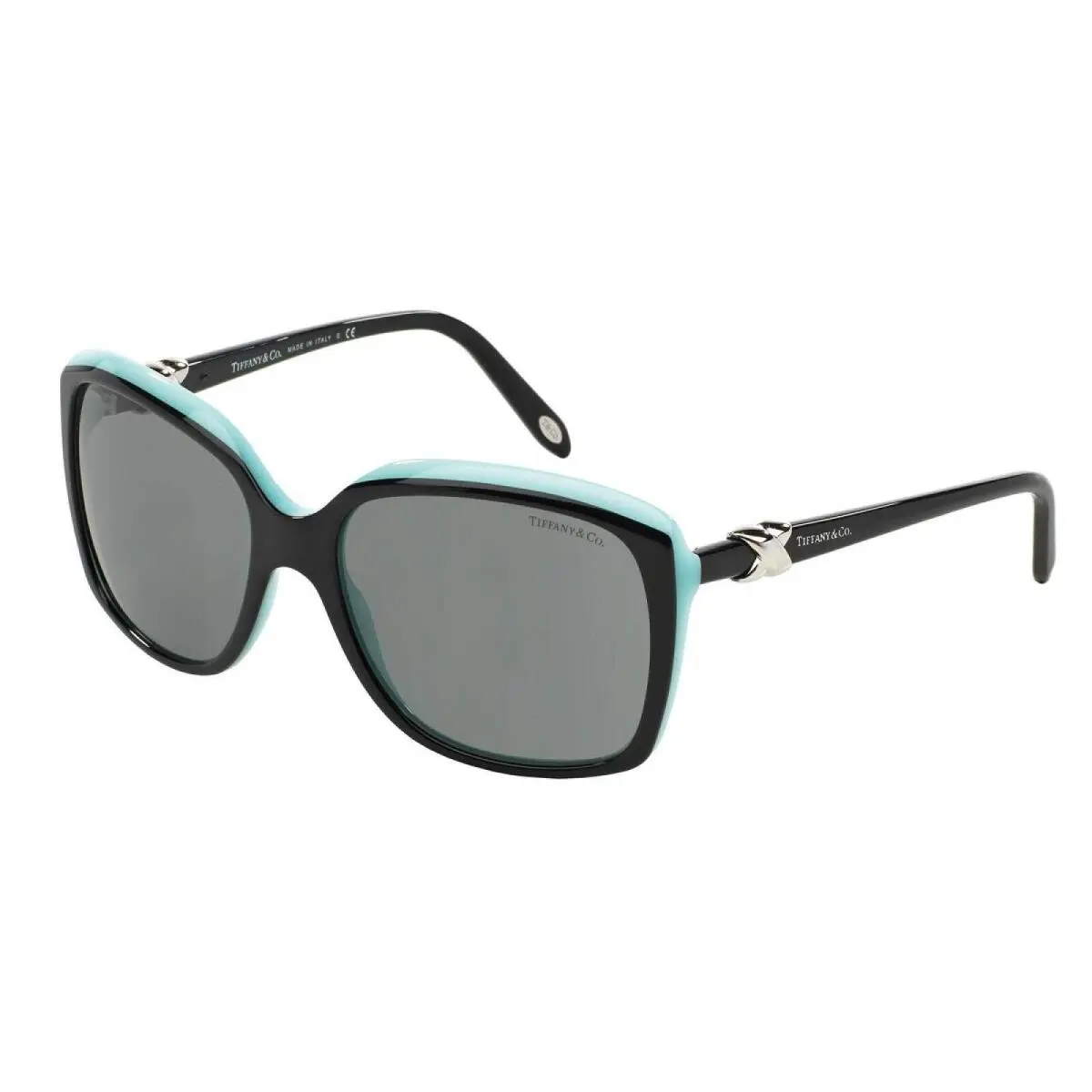 Tiffany TF 4076 Square Black Azure Cat Eye 80553F Sunglasses