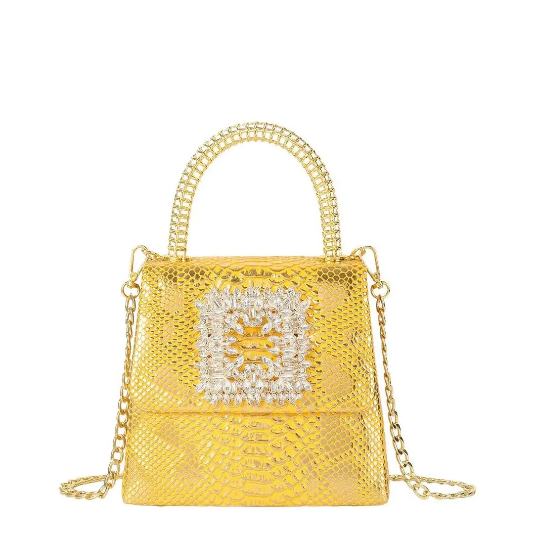 Tiffany Fred Paris Embossed Mini Leather Satchel Women`s Gold