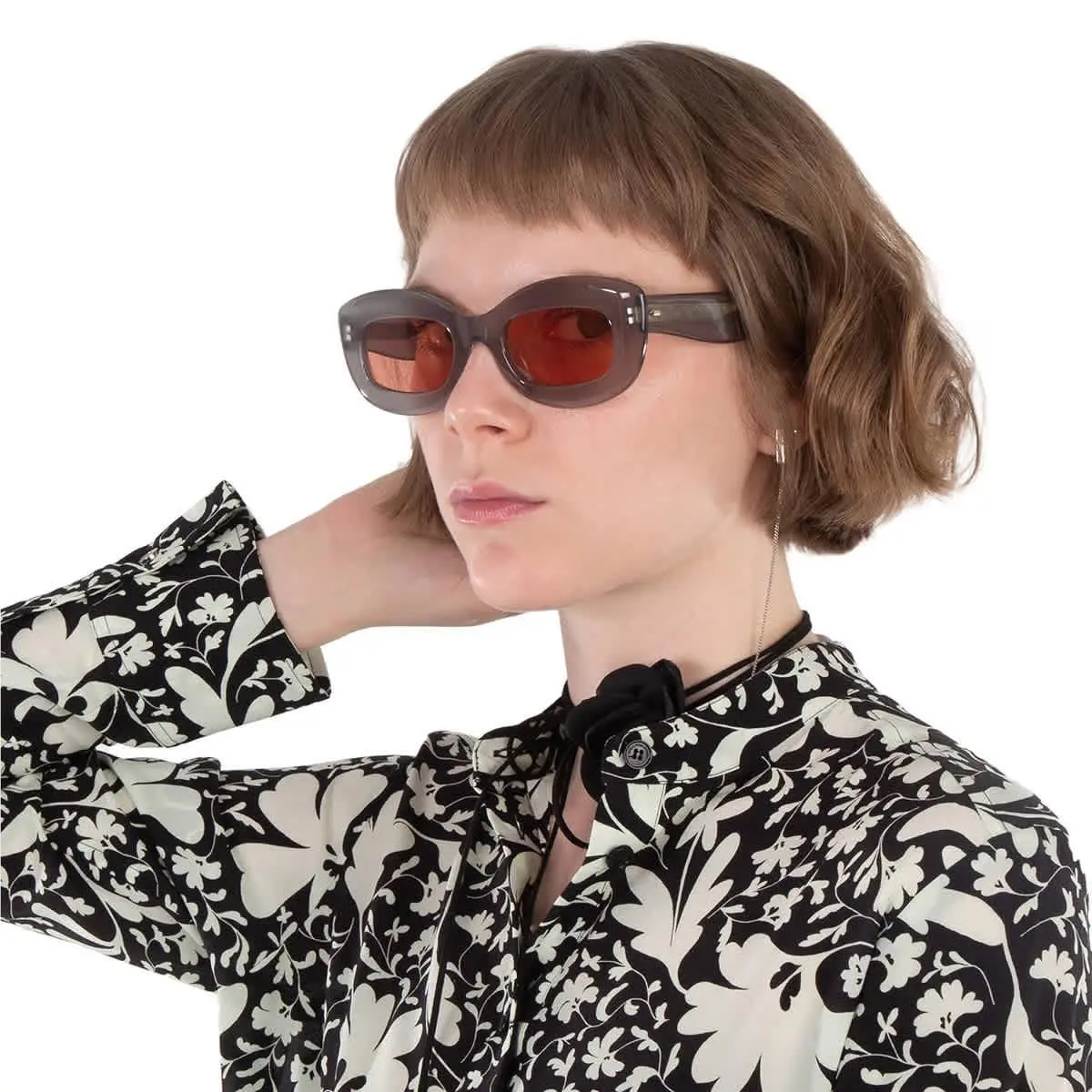 Garrett Leight Dolores Sun Sweetwater Cat Eye Ladies Sunglasses 2139 Cele/swtr