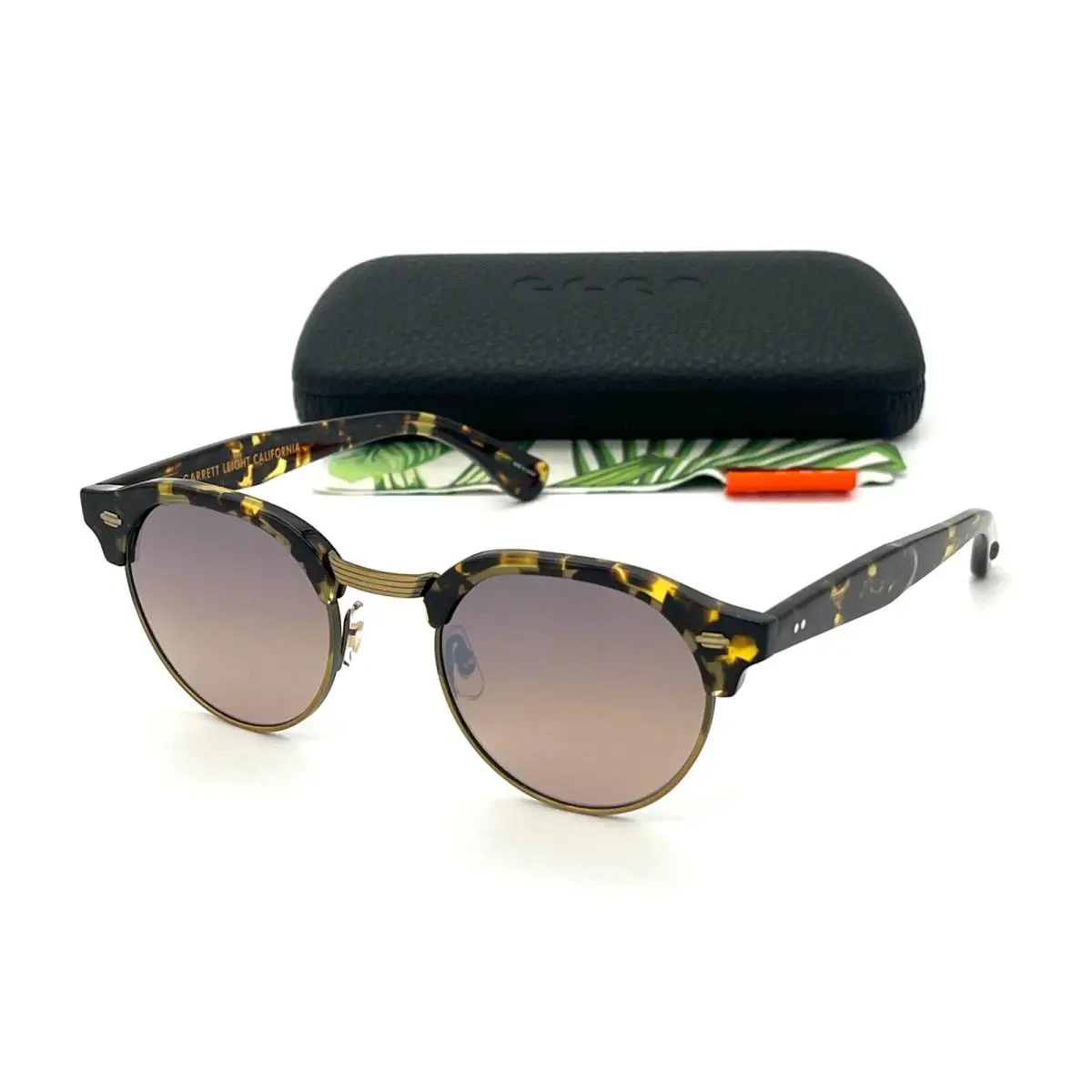 4050-47 Tut-bg/brlm Tortoise Gold /brown Mirror 47mm Sunglasses by Garrett Leight