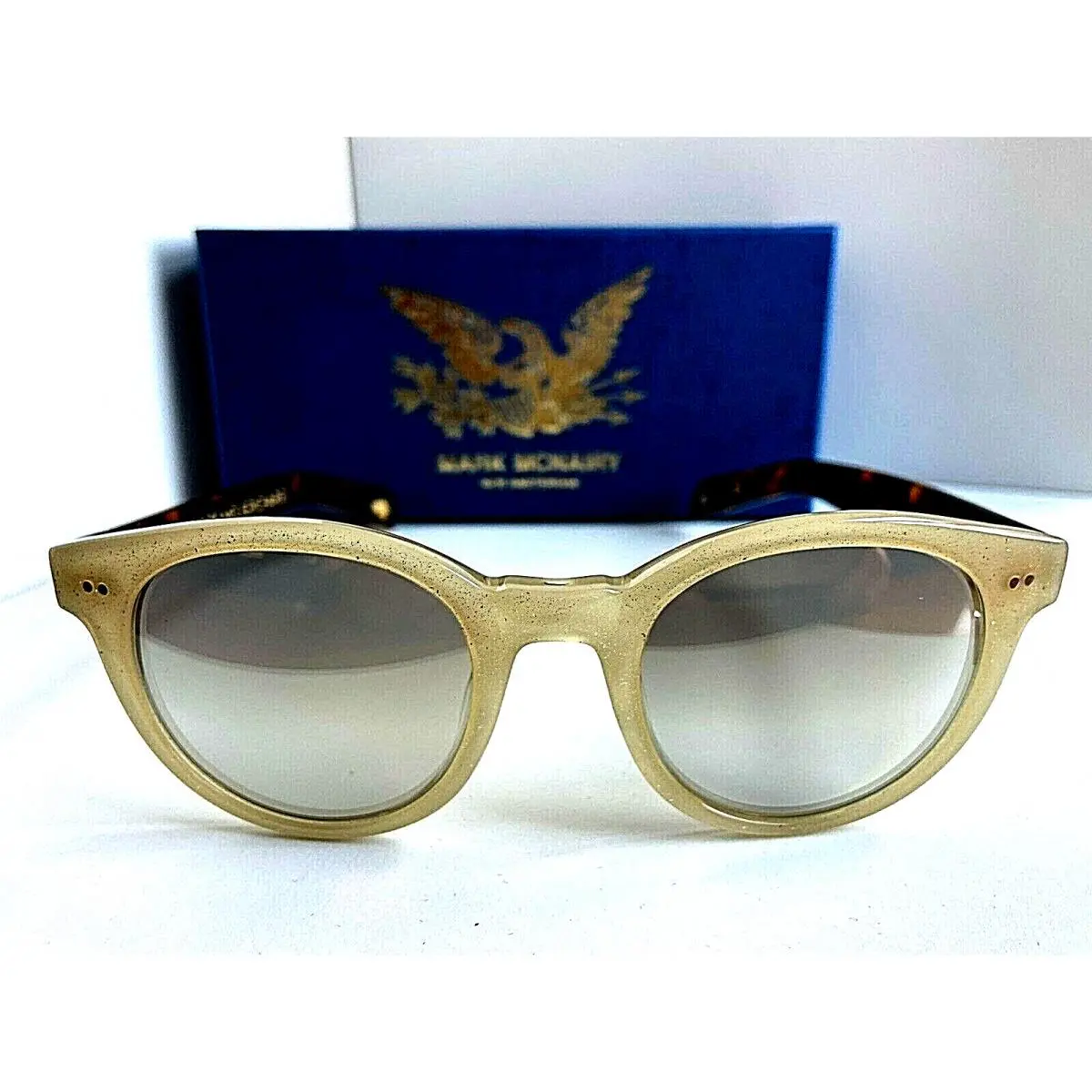 Garrett Leight Ameliepichard Mark Mcnairy 48mm Round Men`s Women`s Sunglasses