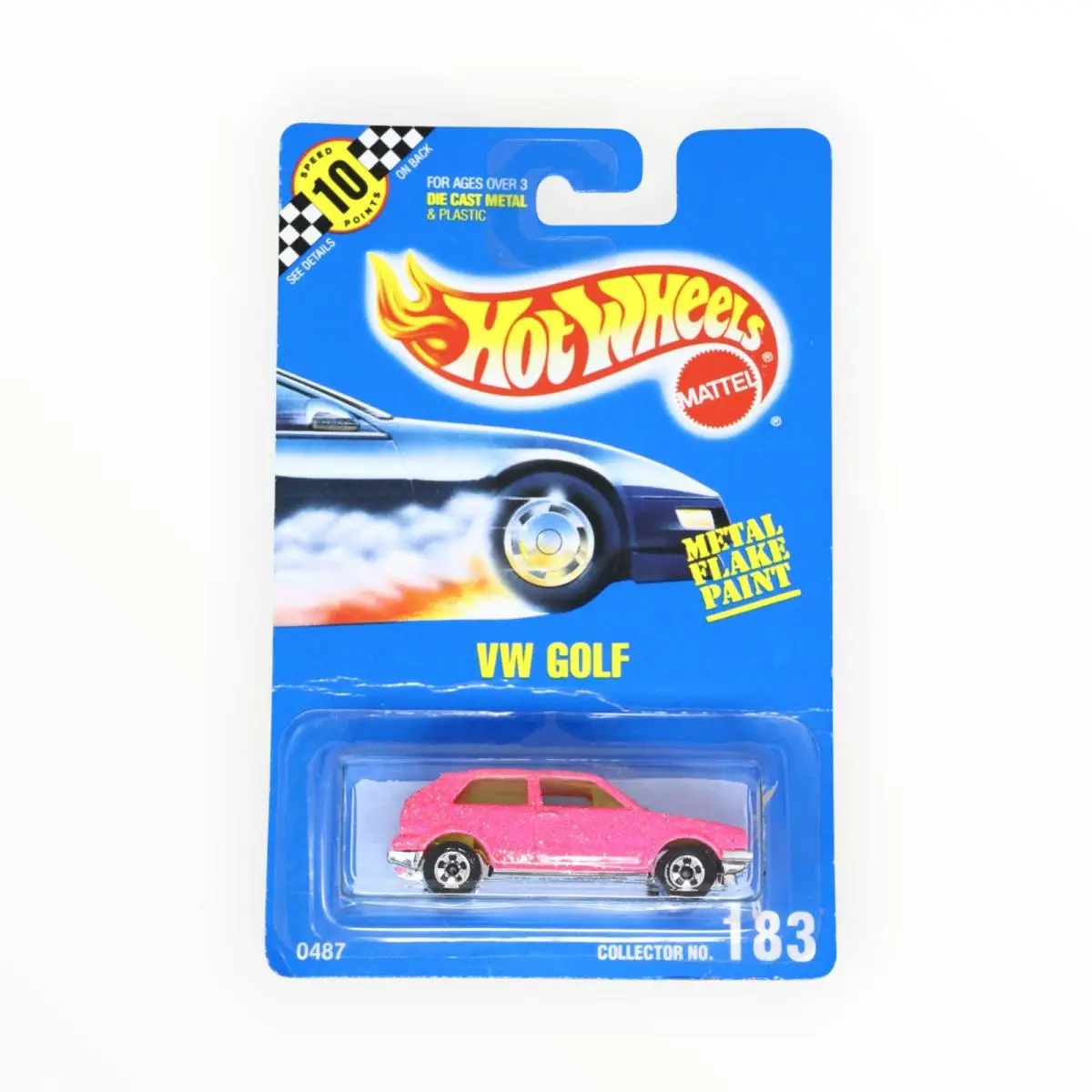 Hot Wheels VW Golf 183 - Pink - 1992 Mainline B