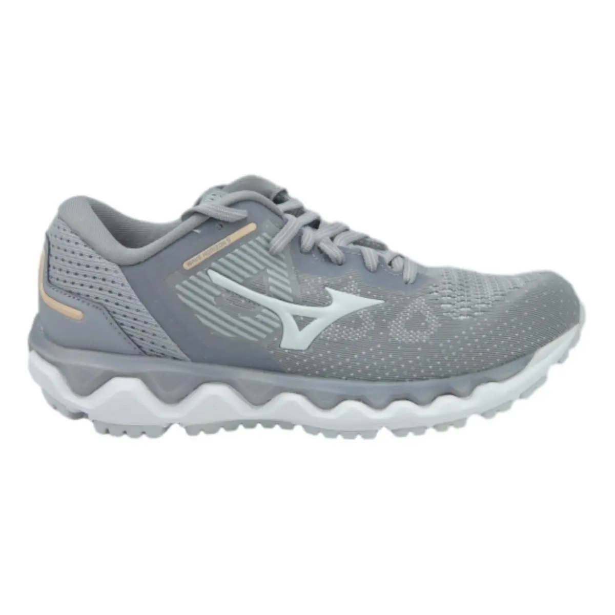 Mizuno Horizon 5 Women`s Running Shoe Silver Filigree Barley Blue US 7.5