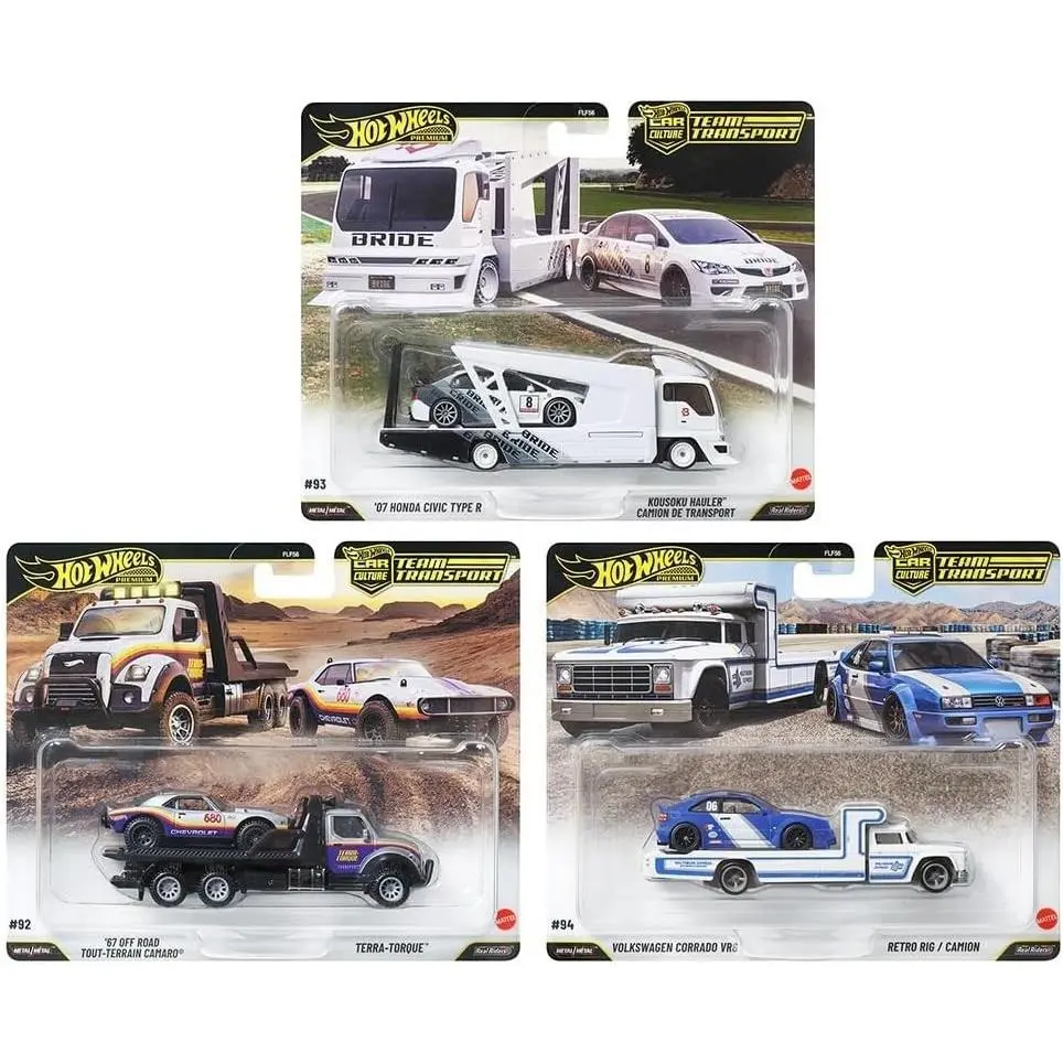 Hot Wheels 2026 Car Culture Team Transport L Set of 3 Cars 1:64 FLF56-957L
