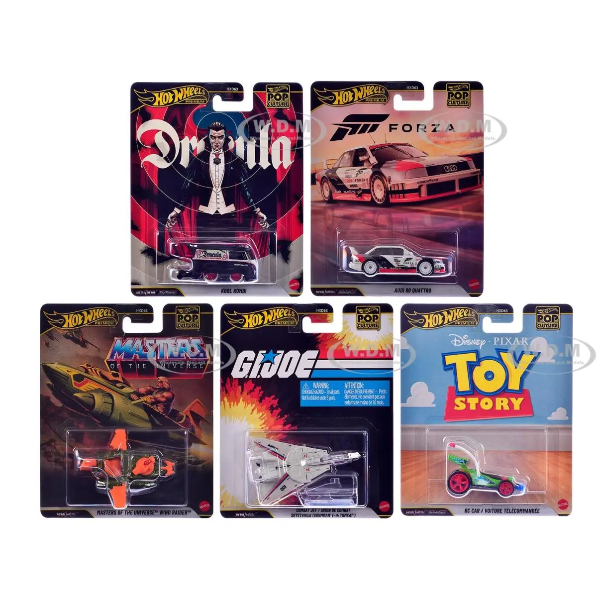 Pop Culture 2026 5 PC Set R Diecast Model Cars BY Hot Wheels HXD63-956 R