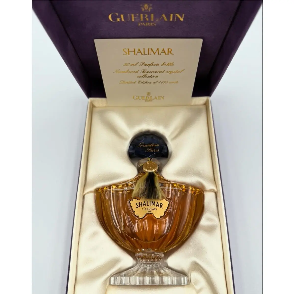 Guerlain Shalimar Baccarat Crystal Perfume 1 oz Limited Edition Signed Roja Dove