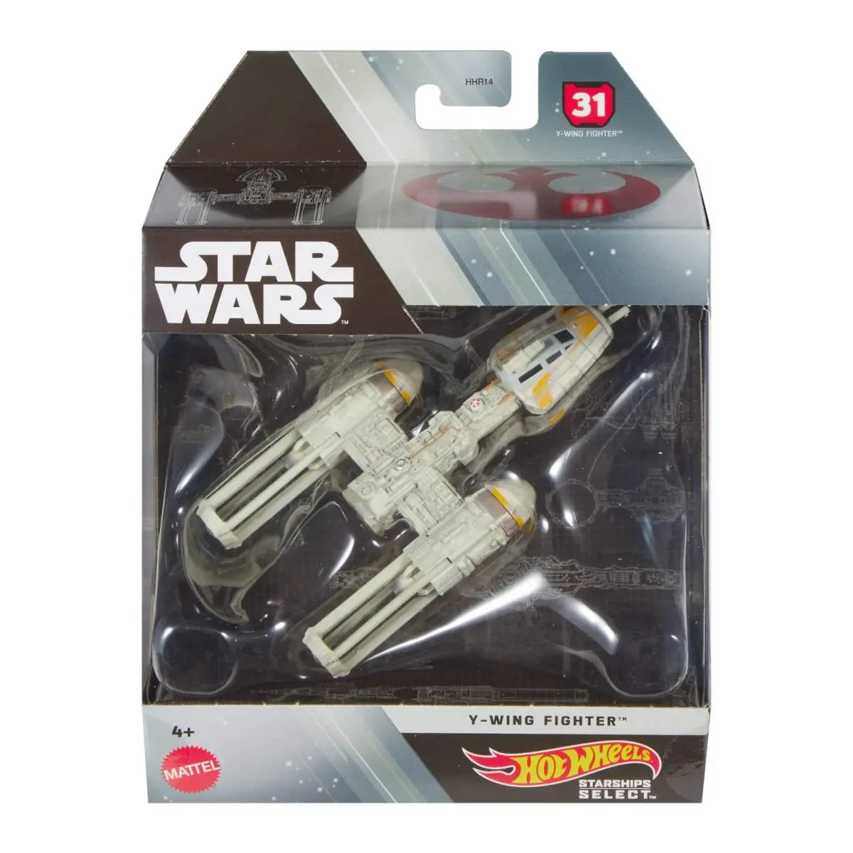 Hot Wheels Star Wars Starships Select Y-wing 1:50 Scale Vehicle HTJ84