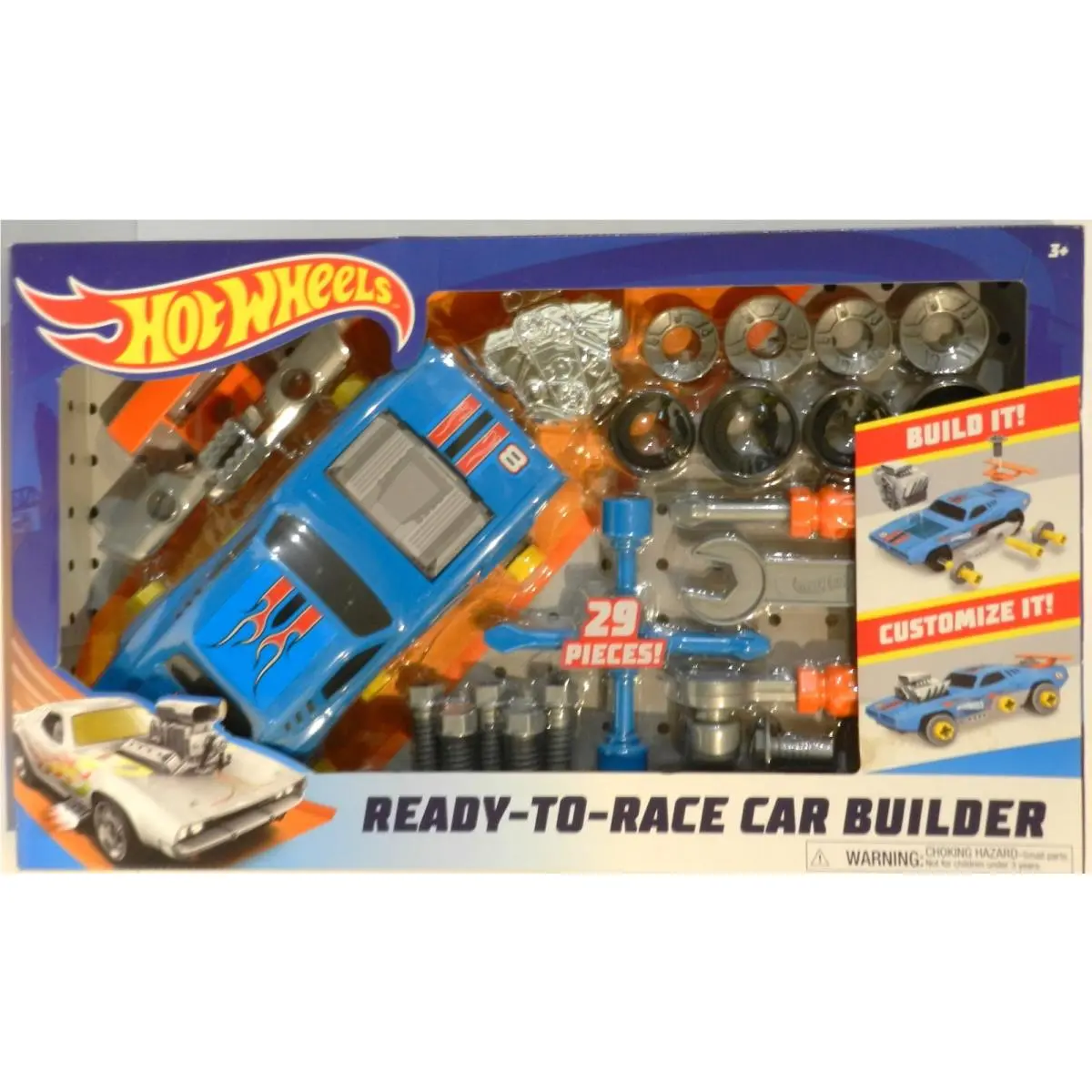 Hot Wheel Ready-to-race Car Builder Set Build Customize Your Car 29pcs