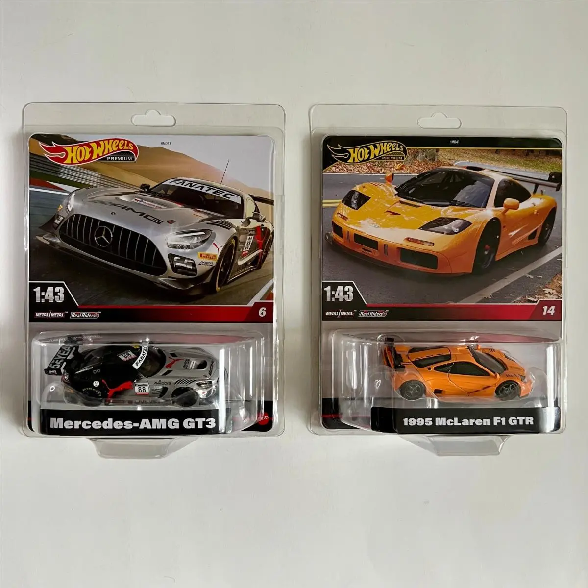 Hot Wheels 2024 Premium 1:43 Scale Mercedes-amg GT3 1995 Mclaren F1 Gtr