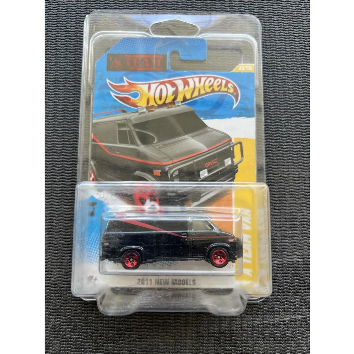 Hot Wheels 2011 Models A-team Vehicle Gmc Vandura Van Black Red Stripe Case