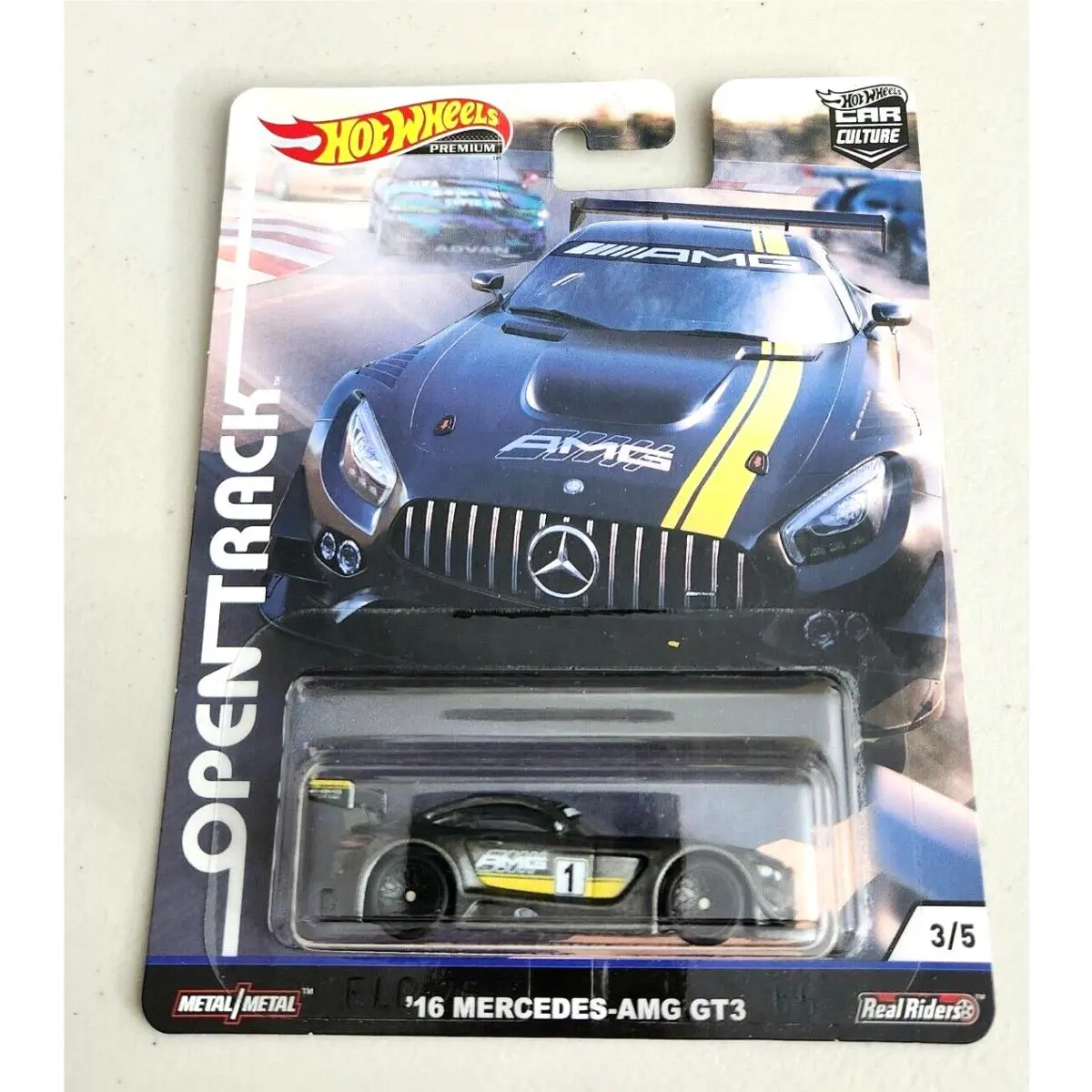 Hot Wheels `16 Mercedes-amg GT3 Gray 3 - 2019 Car Culture: Open Track